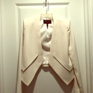 BCBG Max White Tuxedo Jacket